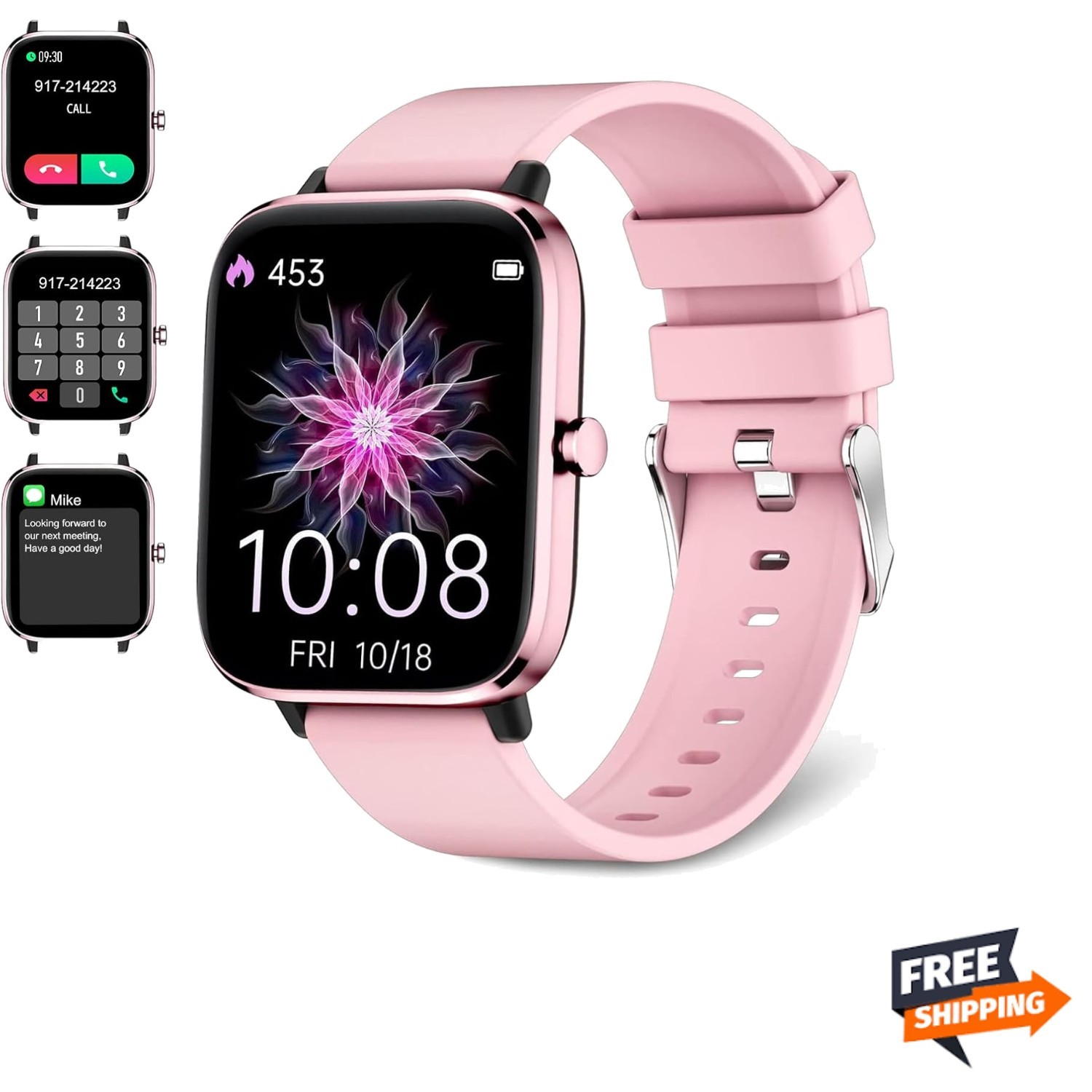 Women’s 1.83″ HD Smartwatch – Fitness Tracker & Sleep Monitor, Waterproof Design