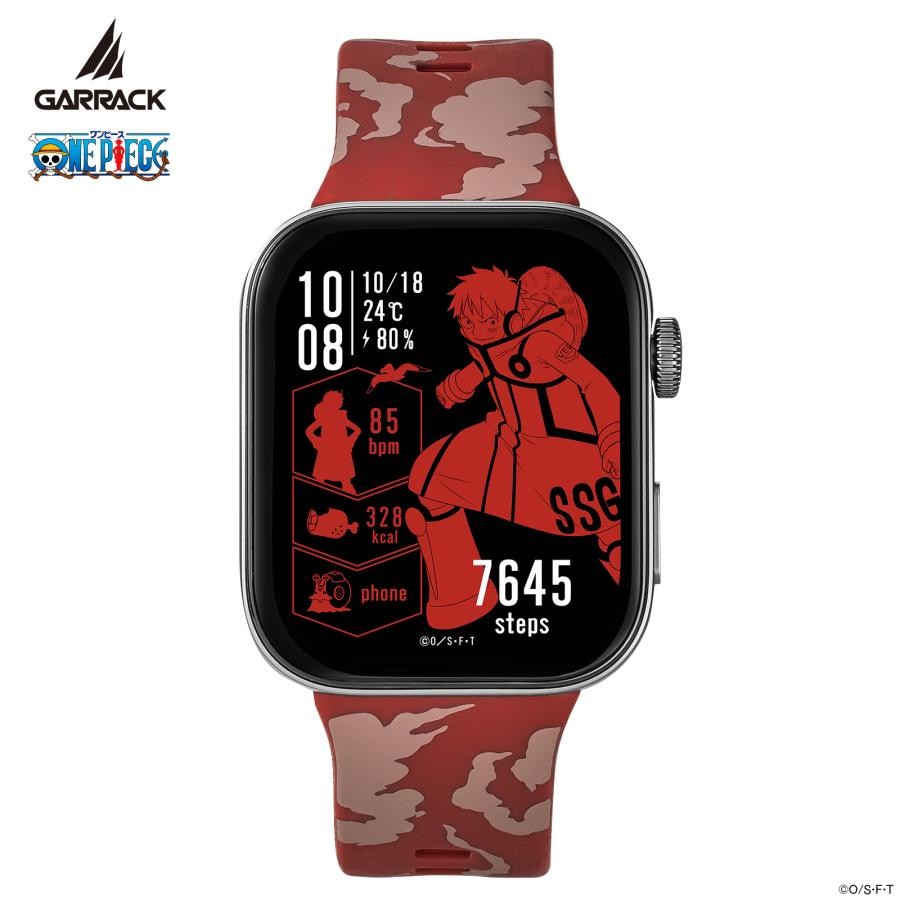GARRACK One Piece Luffy Smartwatch HUC-OP-FT3-L Quartz GPS Silicone Strap w/Box
