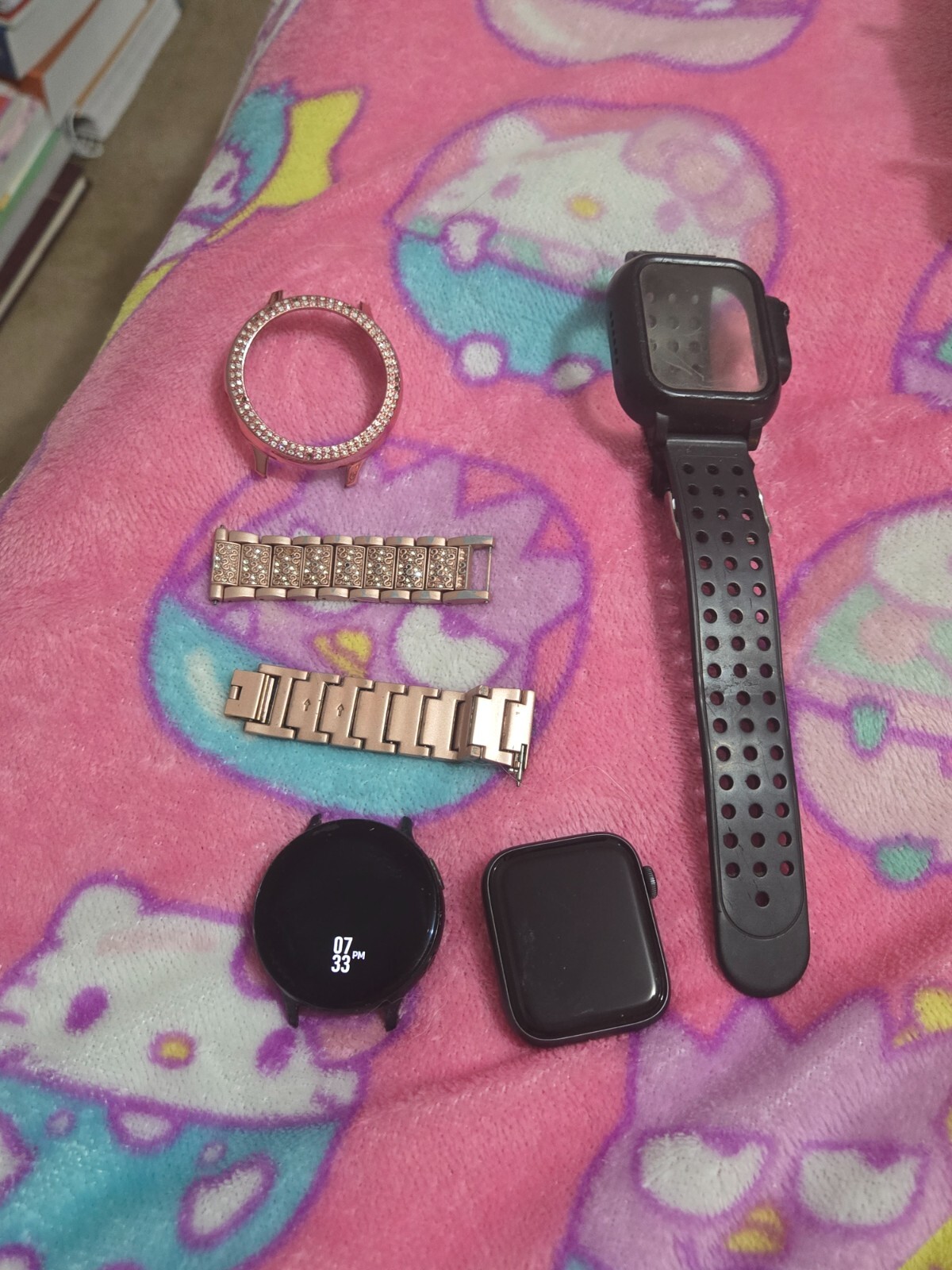 Samsung Galaxy Watch Active 44mm With Pink Band. 100 Dollars For Band And Watch