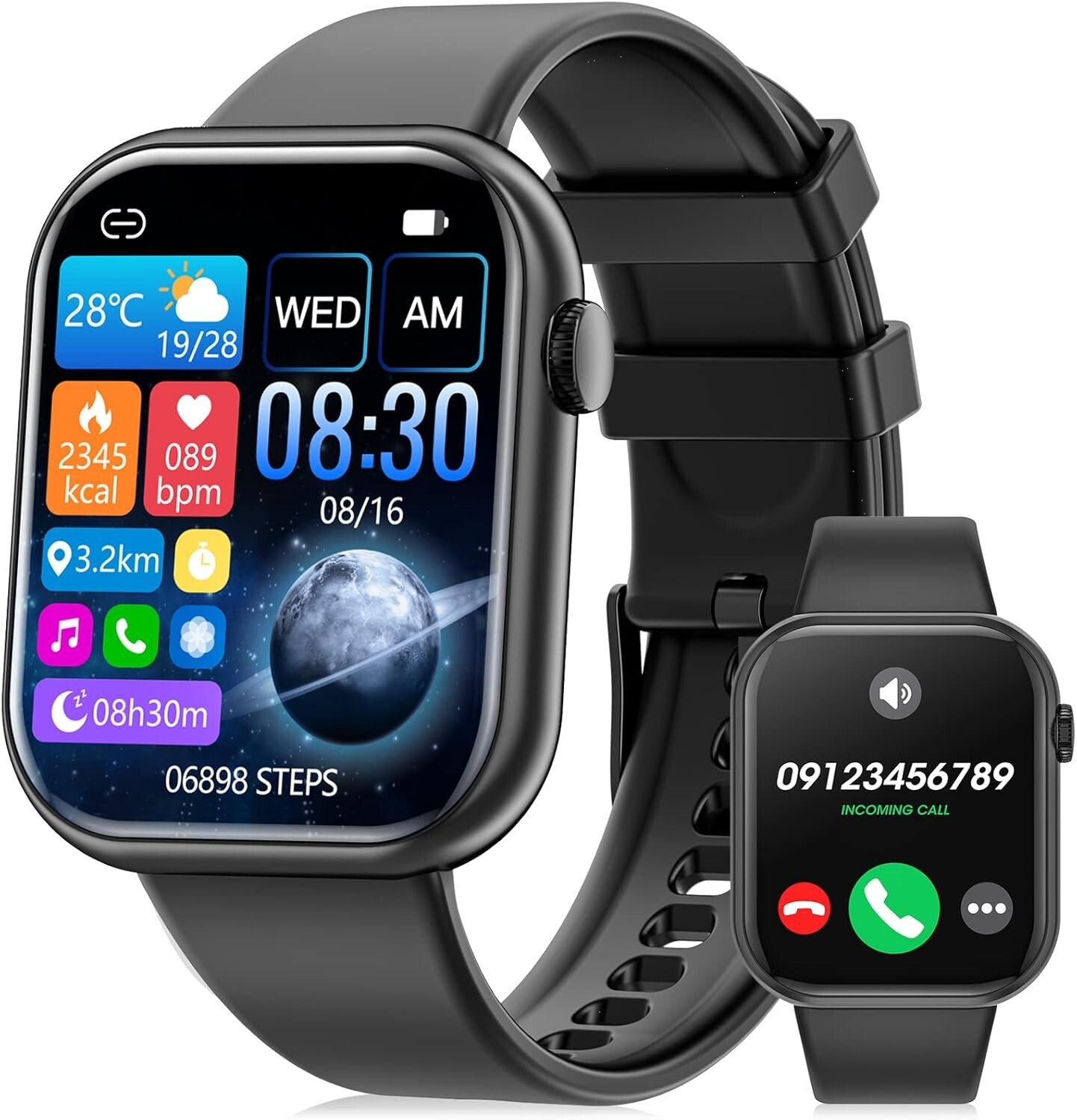 Hwagol Smart Watch (Answer/Make Call), 2024 Newest 1.85 Inch Fitness Tracker,…