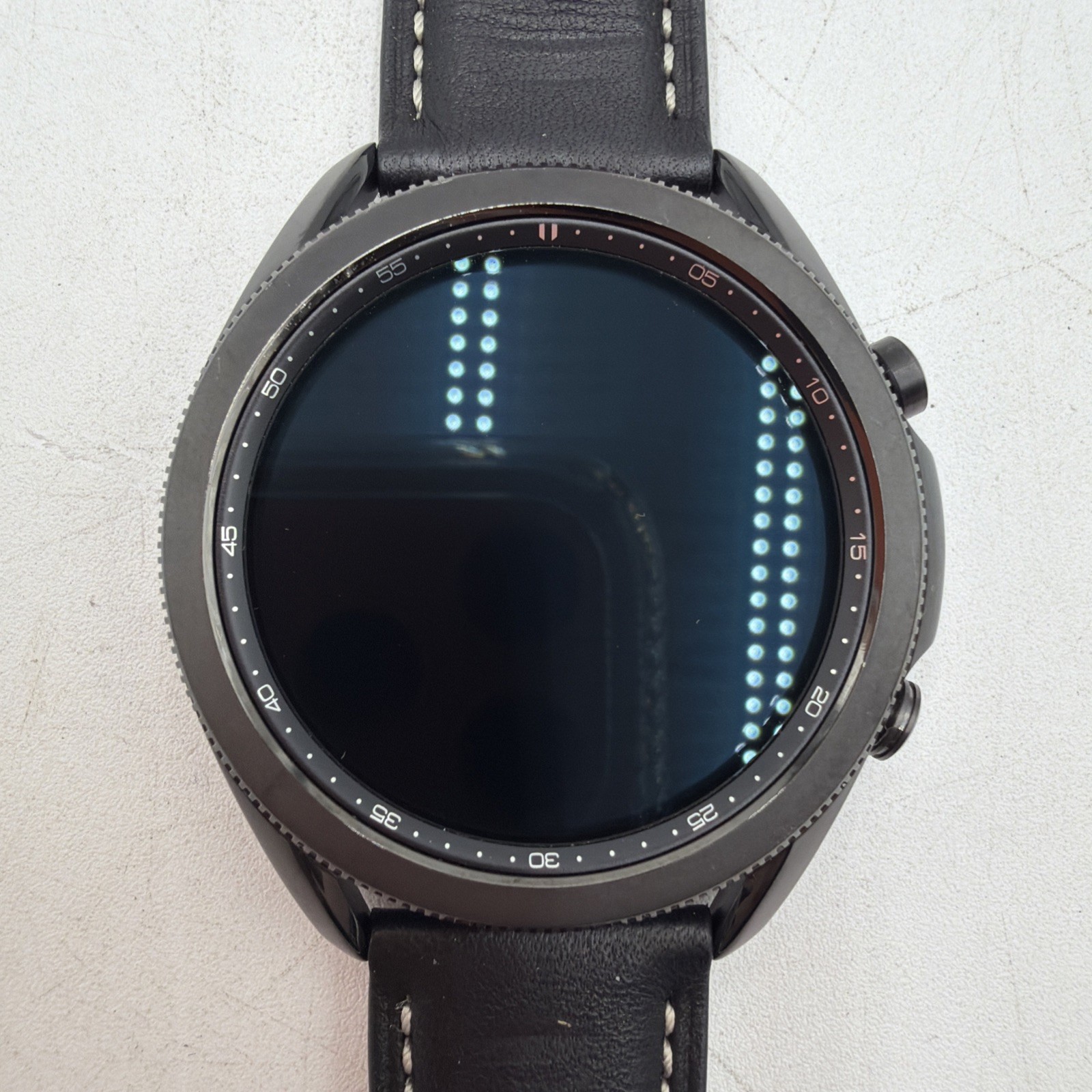 Samsung Galaxy Watch3 SM-R840 45mm Stainless Steel Case with Leather Strap