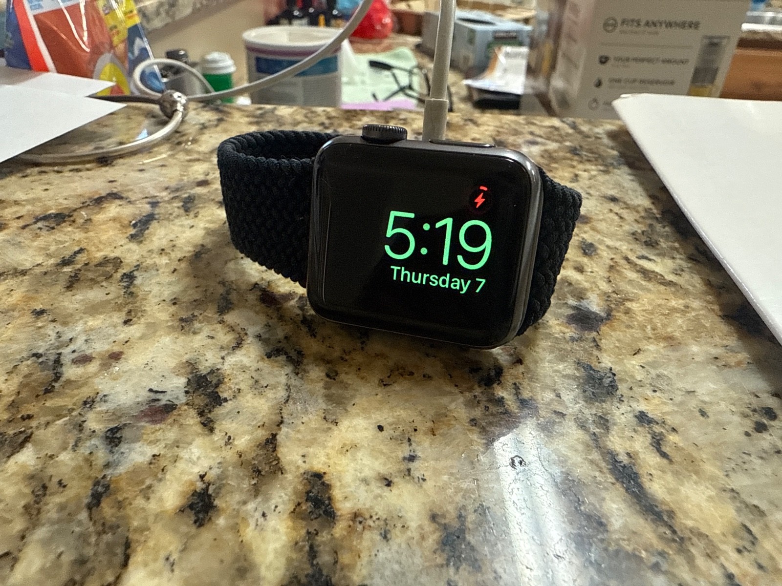 Apple Watch Series 6 40mm Space Gray Aluminum Case with Black Sport Band -…