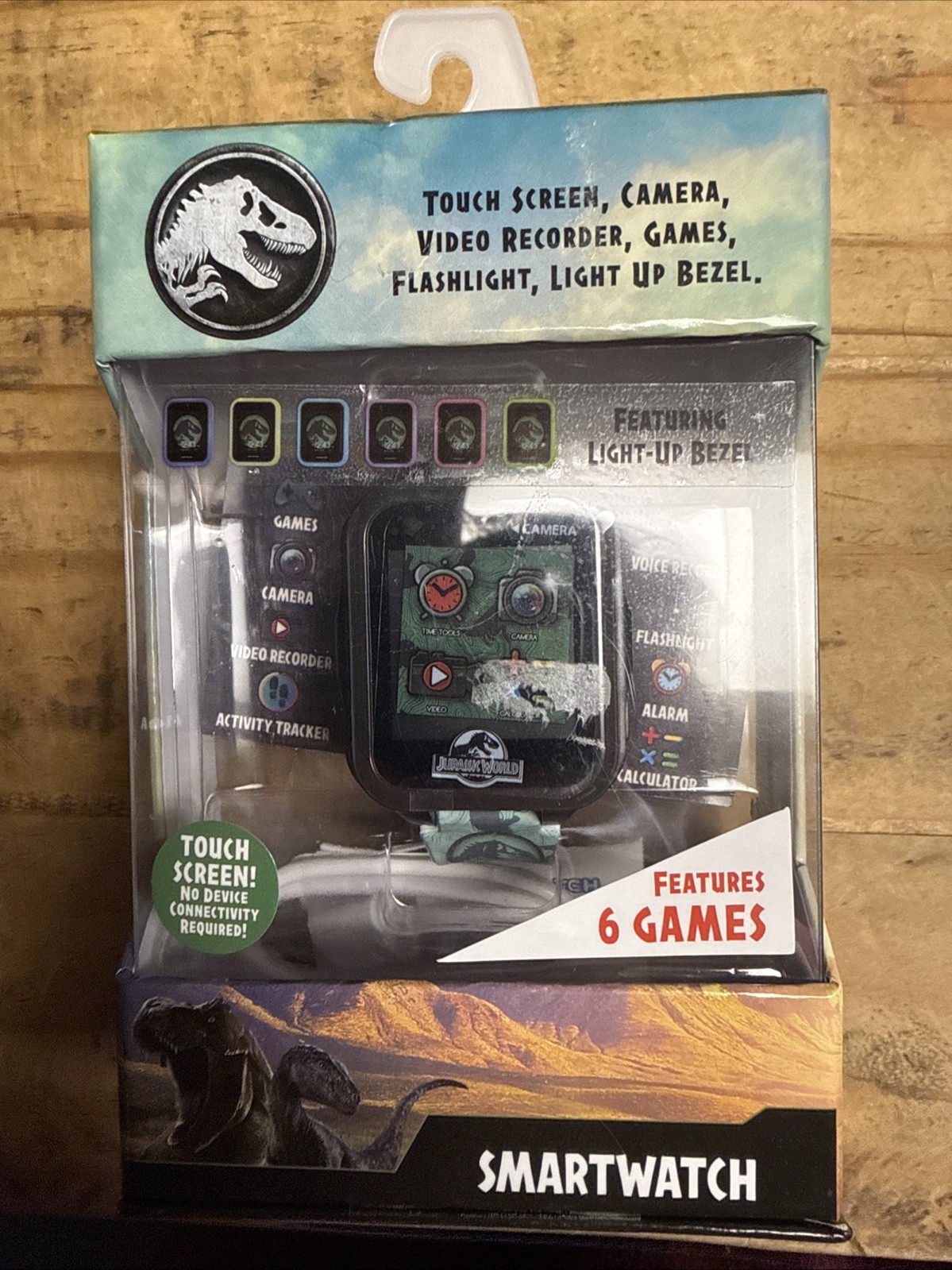 Jurassic World Kids Smart Watch With Touch Screen Camera 6 Games Flashlight New