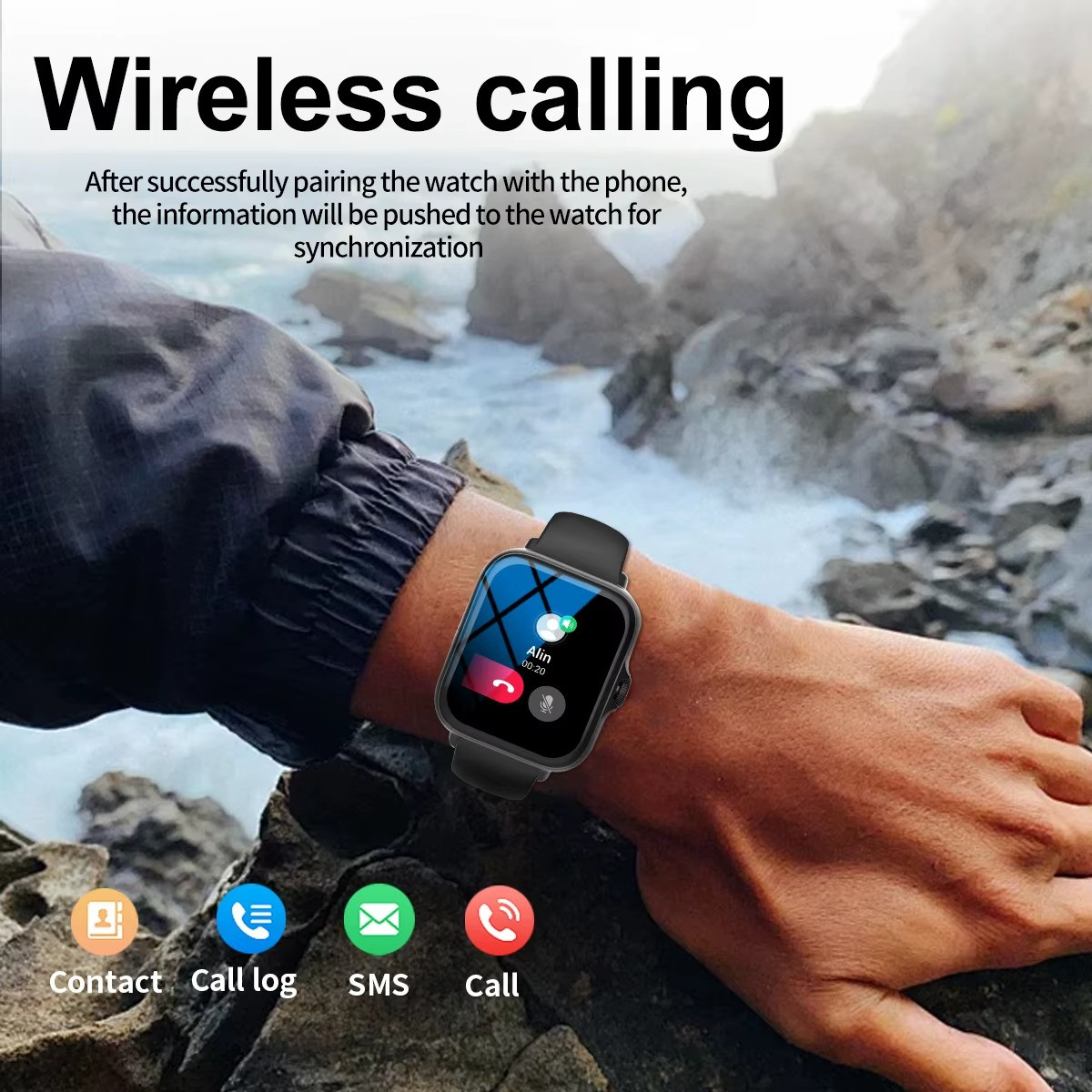 Smart watch full-touch screen android ios modern sports fitness bluetooth style