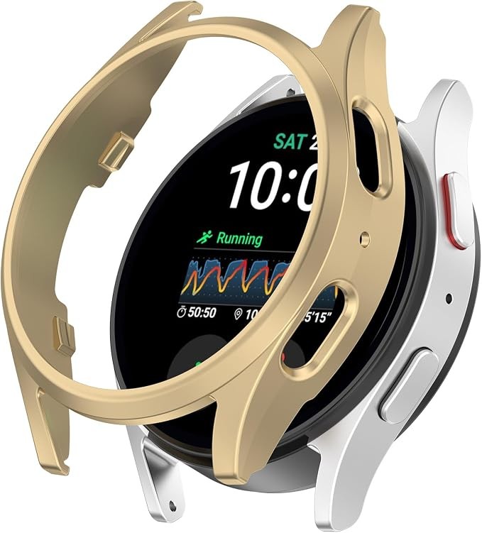 1 Pack PC Bumper for Samsung Galaxy Watch 7 40mm Protective Case Shell Cover Gol