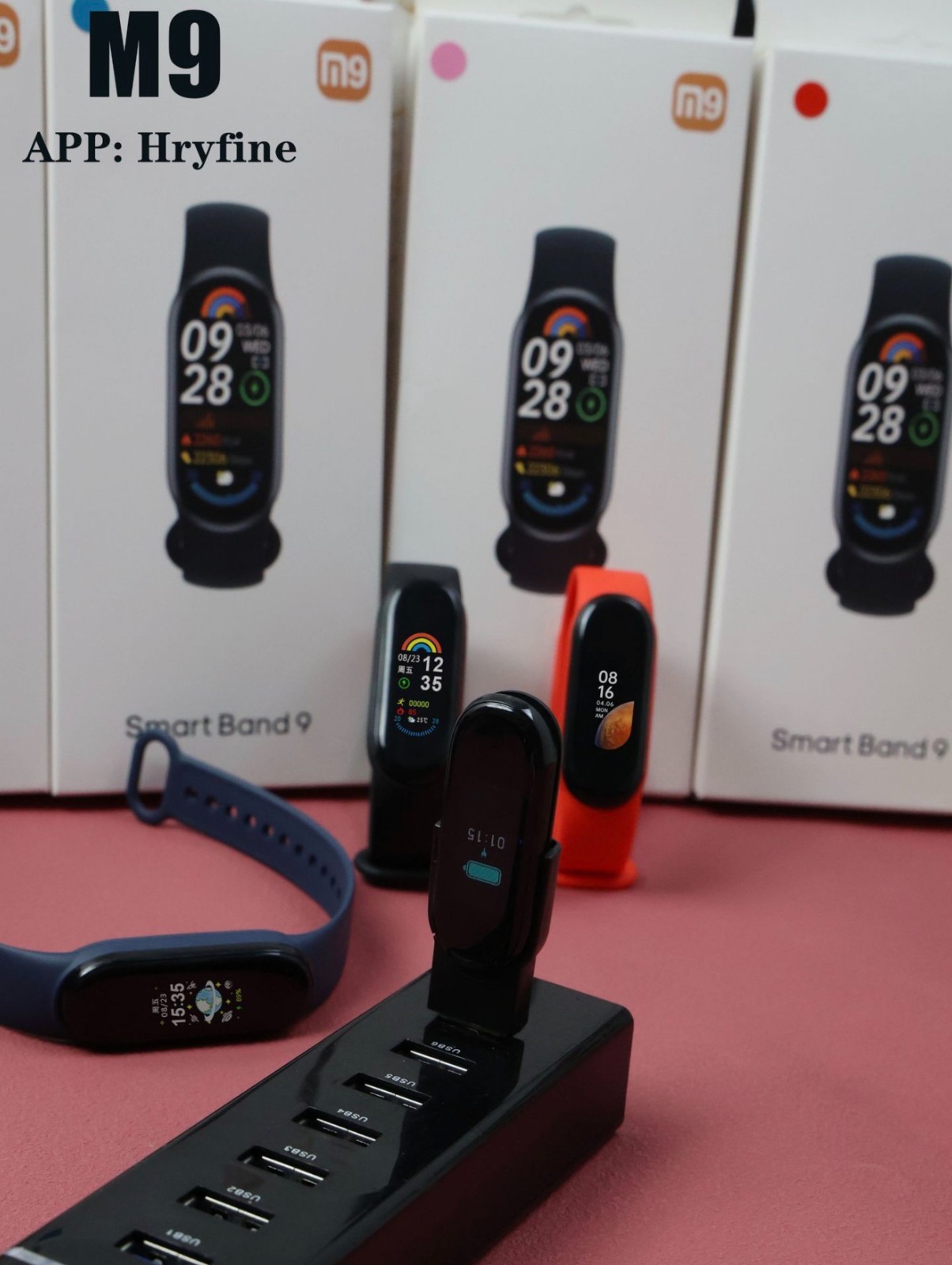 Fitness Tracker Smart Watch M9 Heart Rate Sleep Monitor IP68 Waterproof Unisex