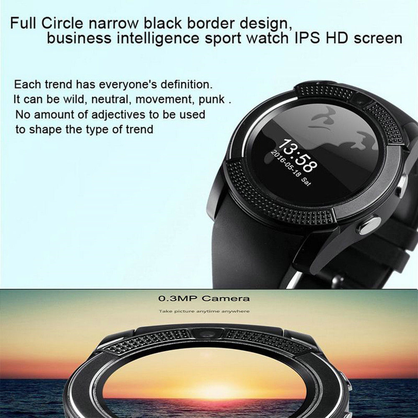 Touch Screen Bluetooth Smart Watch Remote Camera Music Control For Android Phone