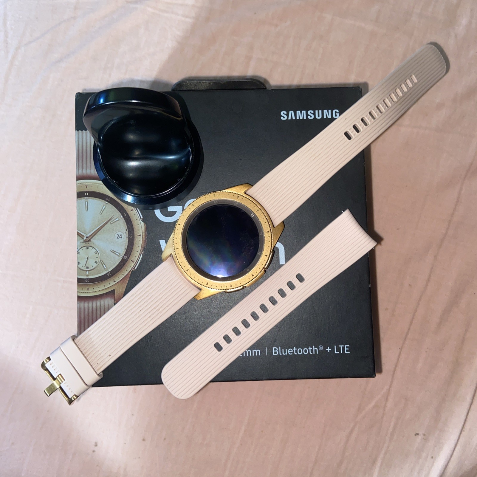 AS-IS Samsung Galaxy Watch 42mm – rose gold pink PARTS ONLY