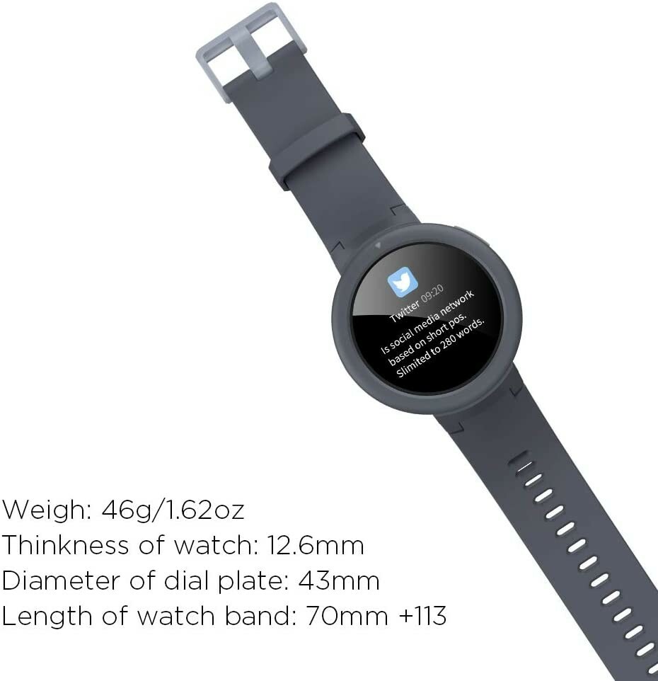 Amazfit Verge Lite Smartwatch: 20-Day Battery Life – 1.3″ AMOLED Screen
