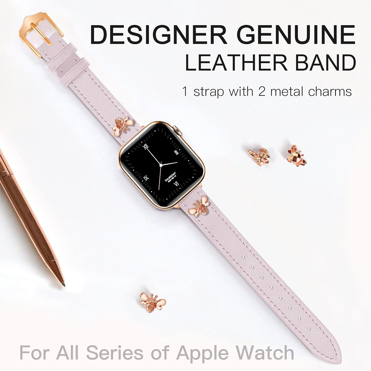 Case For Apple Watch 38mm 40mm 41mm 42mm 44mm 45mm 46mm 49mm, Genuine Leather