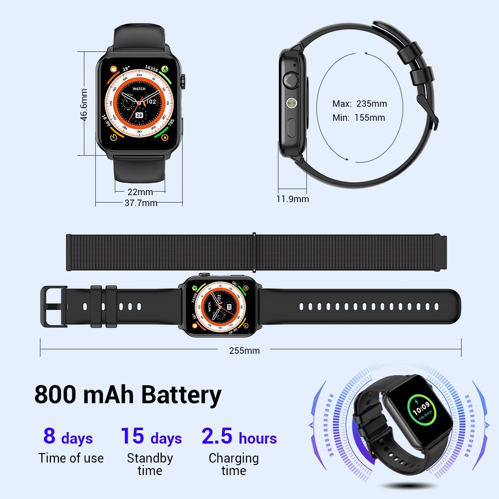Smart Watch For Men/Women, Waterproof Smartwatch Bluetooth For iPhone Samsung
