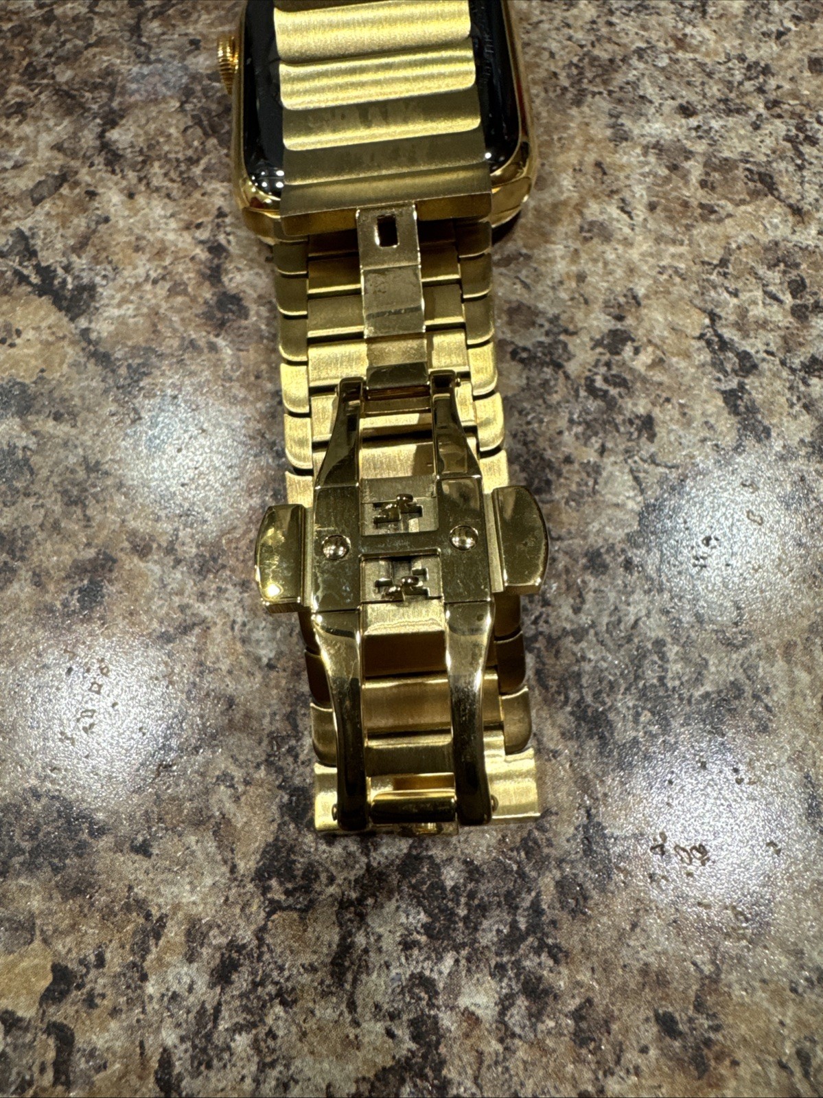 24K Gold Plated 45MM Apple Watch SERIES 7 Stainless Steel Link GPS LTE O2 CUSTOM