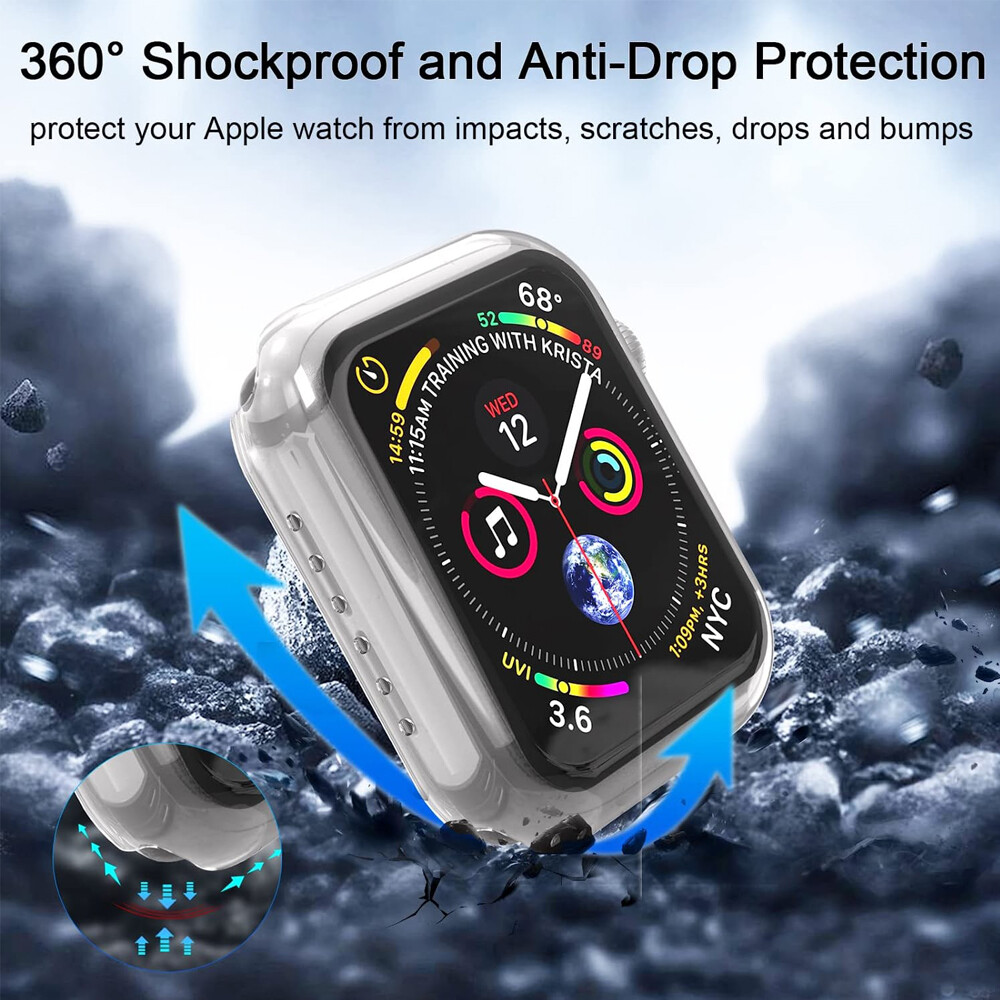 Protective Snap on Case Screen Protector Cover For Apple watch Series 7 41/45mm
