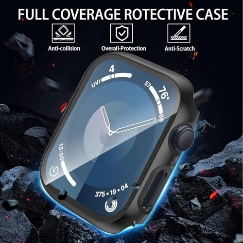 6 Pack Case for Apple Watch SE 3/SE 2nd Gen Series 6 5 4 SE 44mm Screen Protecto
