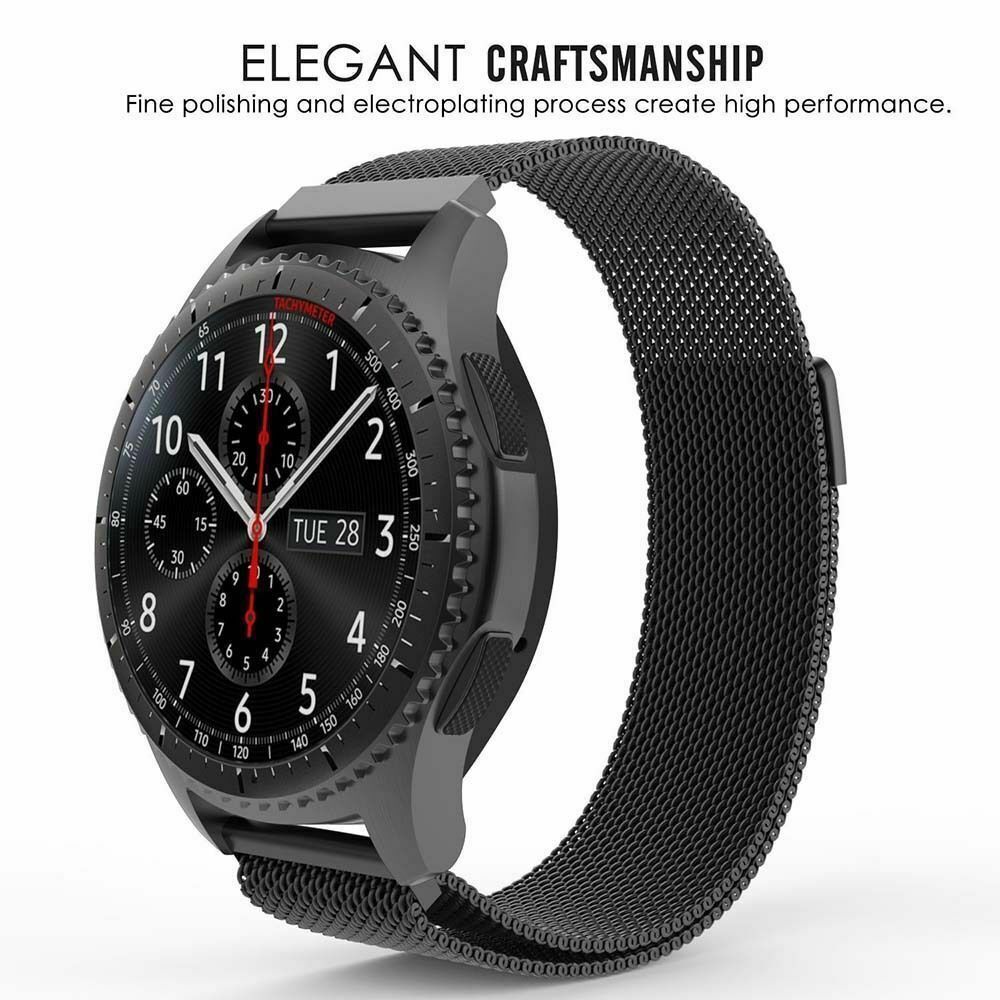 For Samsung Galaxy Watch 42 46mm/Active Mesh Milanese Stainless Steel Strap Band
