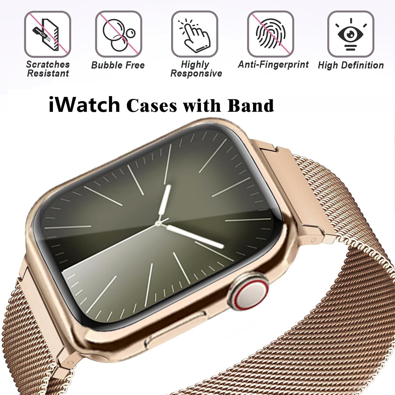 Magnetic Milanese Loop Band for Apple Watch Series 8 9 10 11 38mm 40mm 41mm 44mm