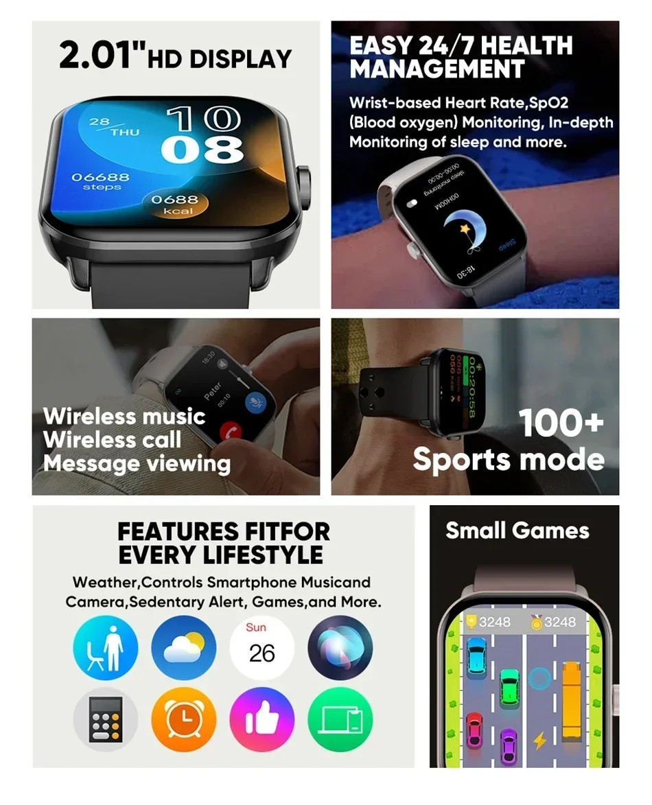 Xiaomi Watch 5 HD AMOLED Display Heart Rate Bluetooth Call GPS Track Waterproof