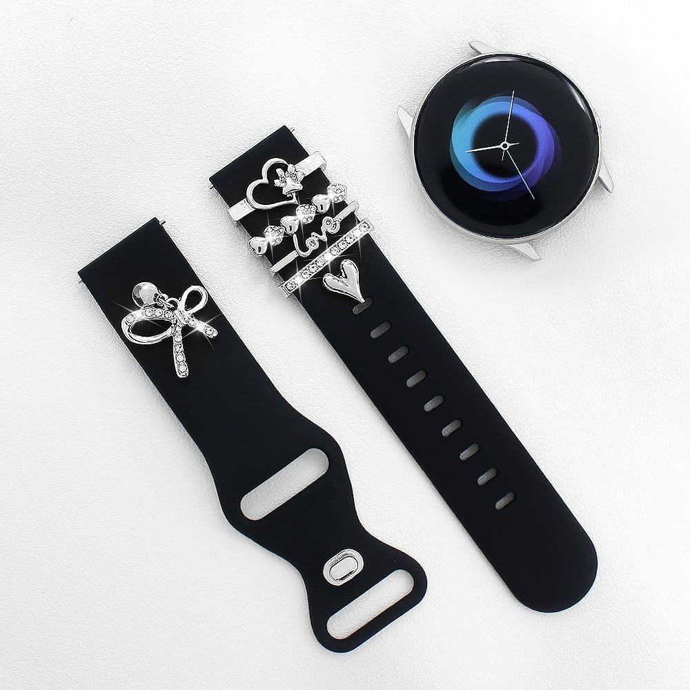Silicone Band for Samsung Galaxy Watch 7/6/5/4 40/44mm with Charms