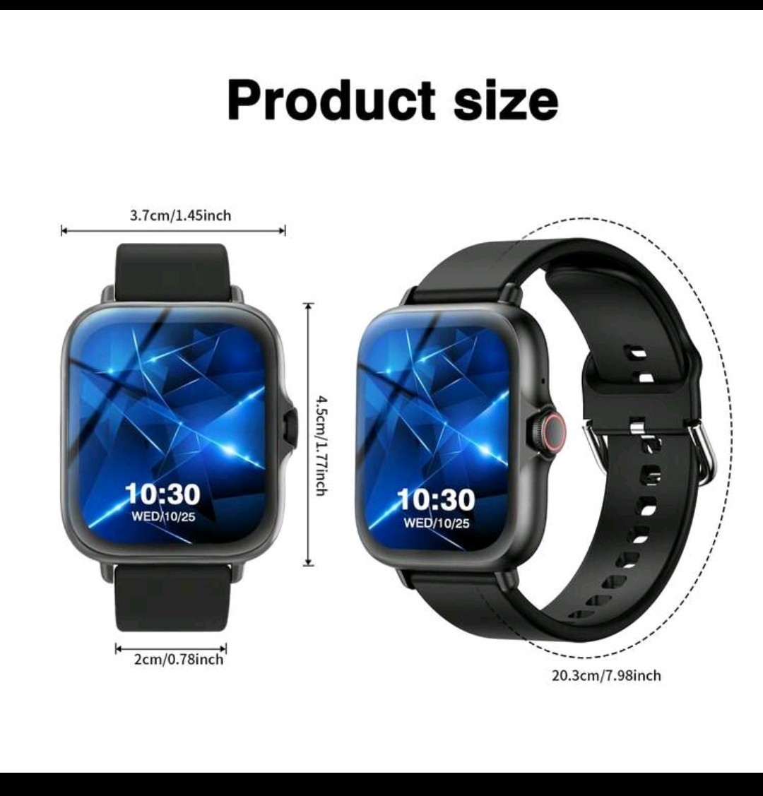 1.8” HD Touchscreen Smartwatch with Comprehensive Health Tracking Features