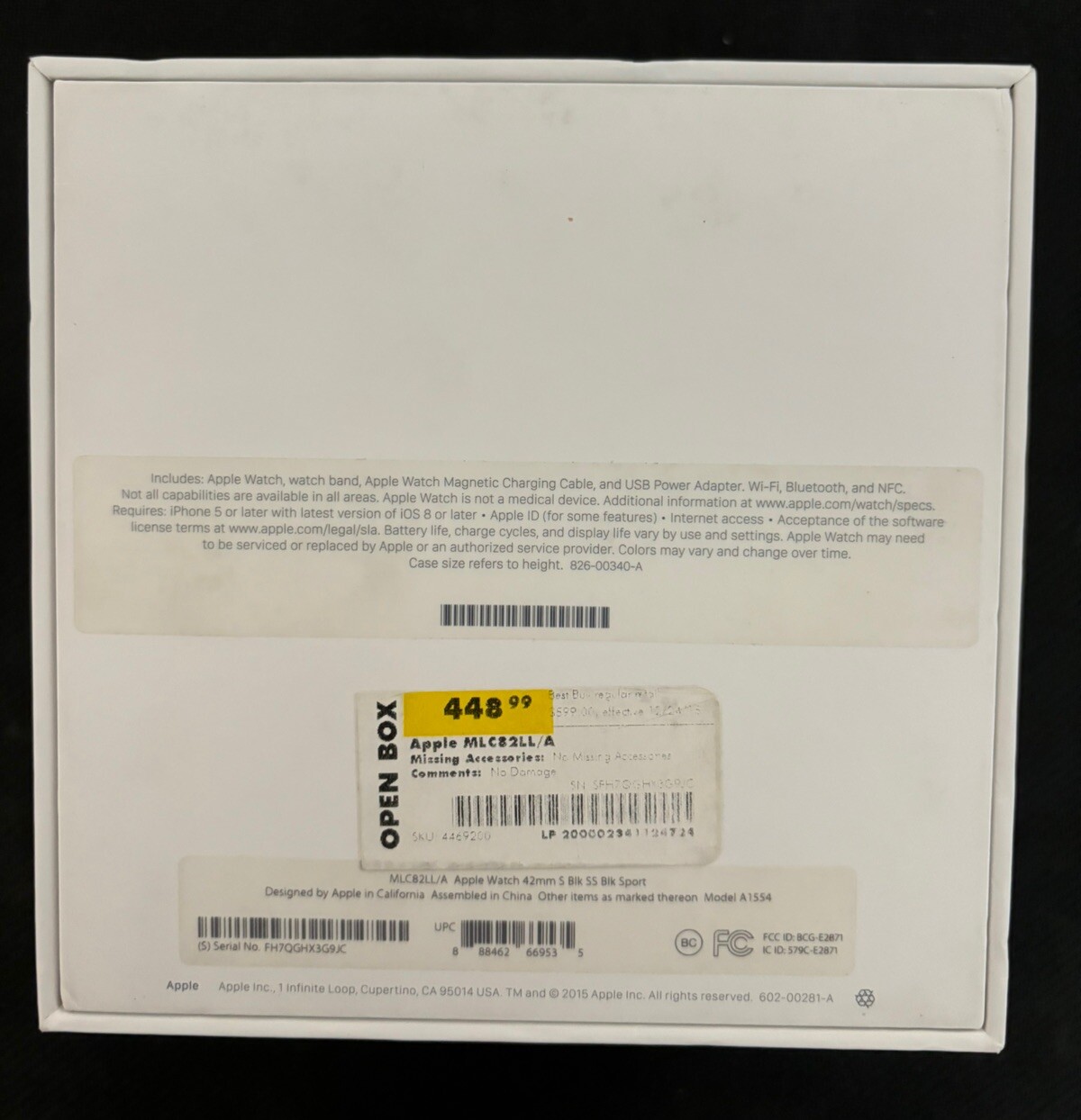 Apple Watch Gen 1 Sapphire Crystal & Ceramic 42mm Space Black