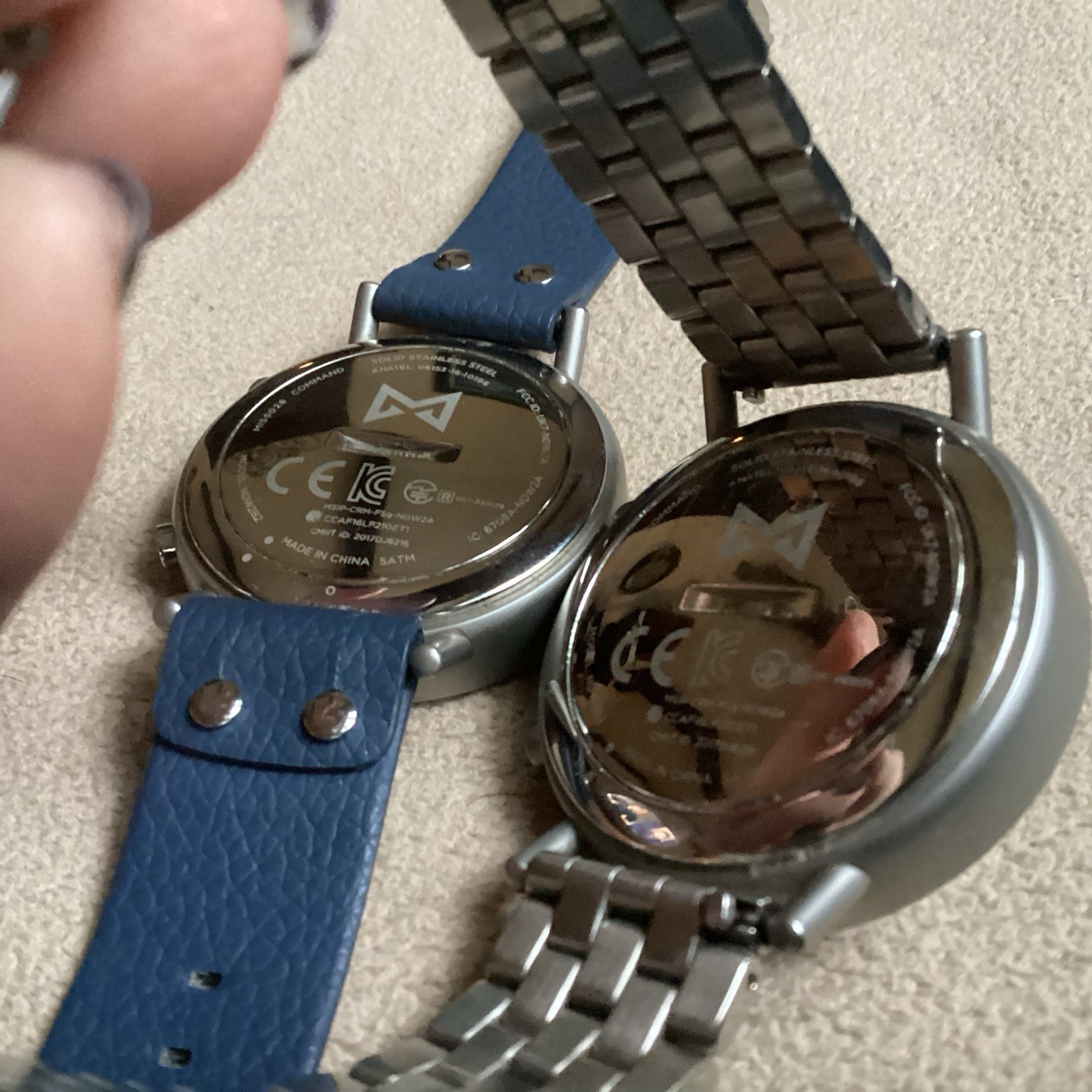 Misfit Vapor 44mm Rose Gold Tone Stainless Steel Case with Midnight Blue…
