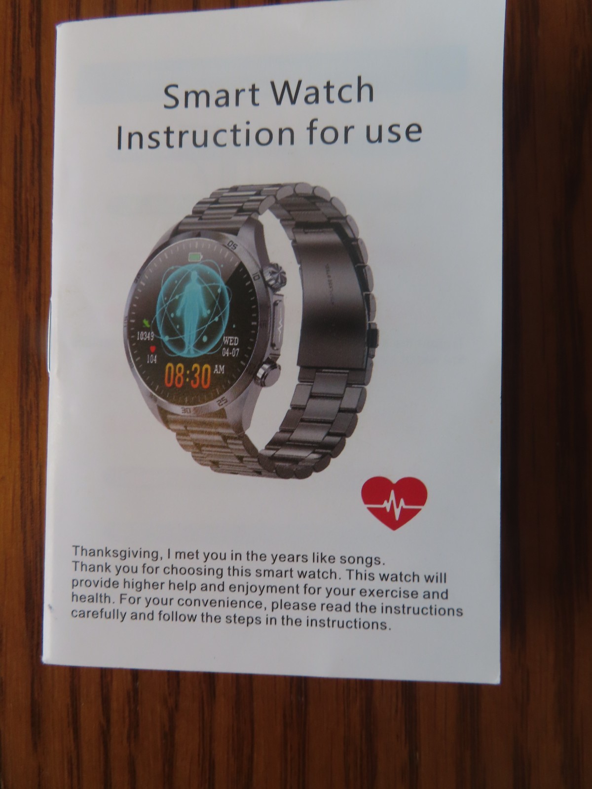 ROHS Smart Watch~Sleep~Alarm Clock~Calories~Mileage~Time~Distance~Health