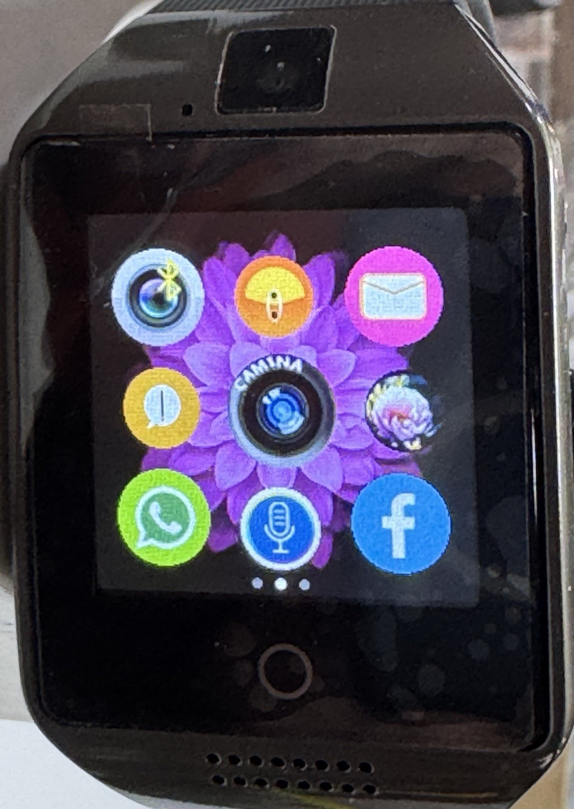 Q18 SMART BLACK MULTI FUNCTION BLUETOOTH Watch w/Camera ANDROID IOS DEVICES