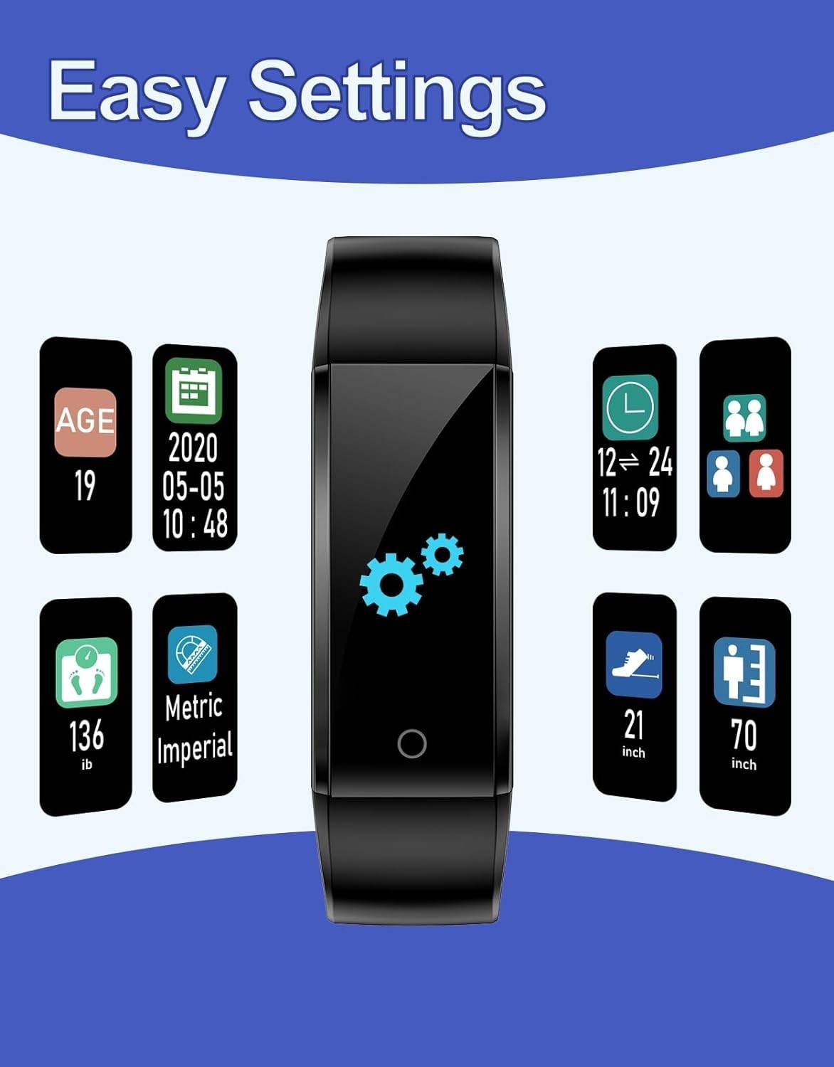 Simple Fitness Tracker Watch – No App Required, Accurate Steps & Sleep Tracking