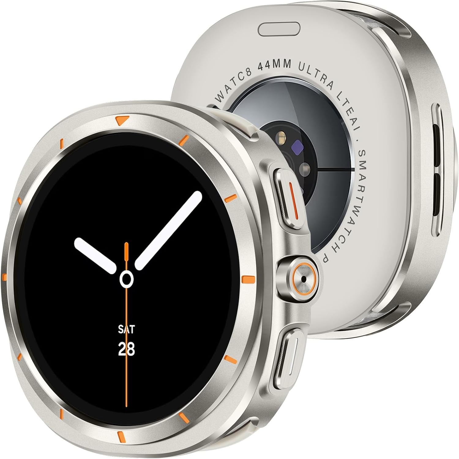 Case For Samsung Galaxy Watch 8 44mm Metal Bumper Shockproof Protective Cover