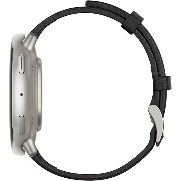 Amazfit Active 2 Smart Watch Round Black Leather Premium 44mm sp170073-C225