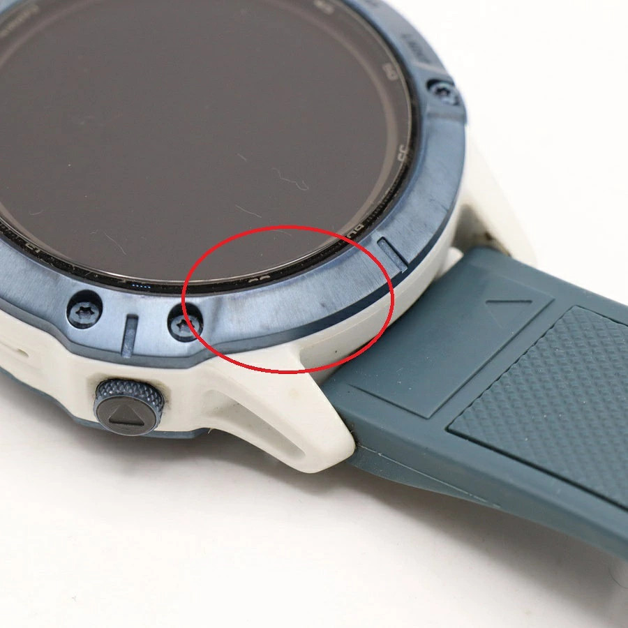 Garmin fenix 6 Pro Dual Power 010-02410 White and Blue Used GPS Smartwatch