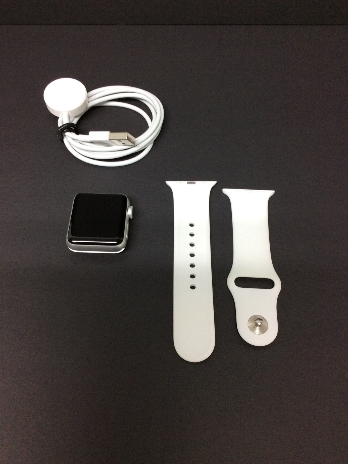 Apple Watch Series 3 GPS with White Sport Band 38mm Silver Model MTEY2LL/A