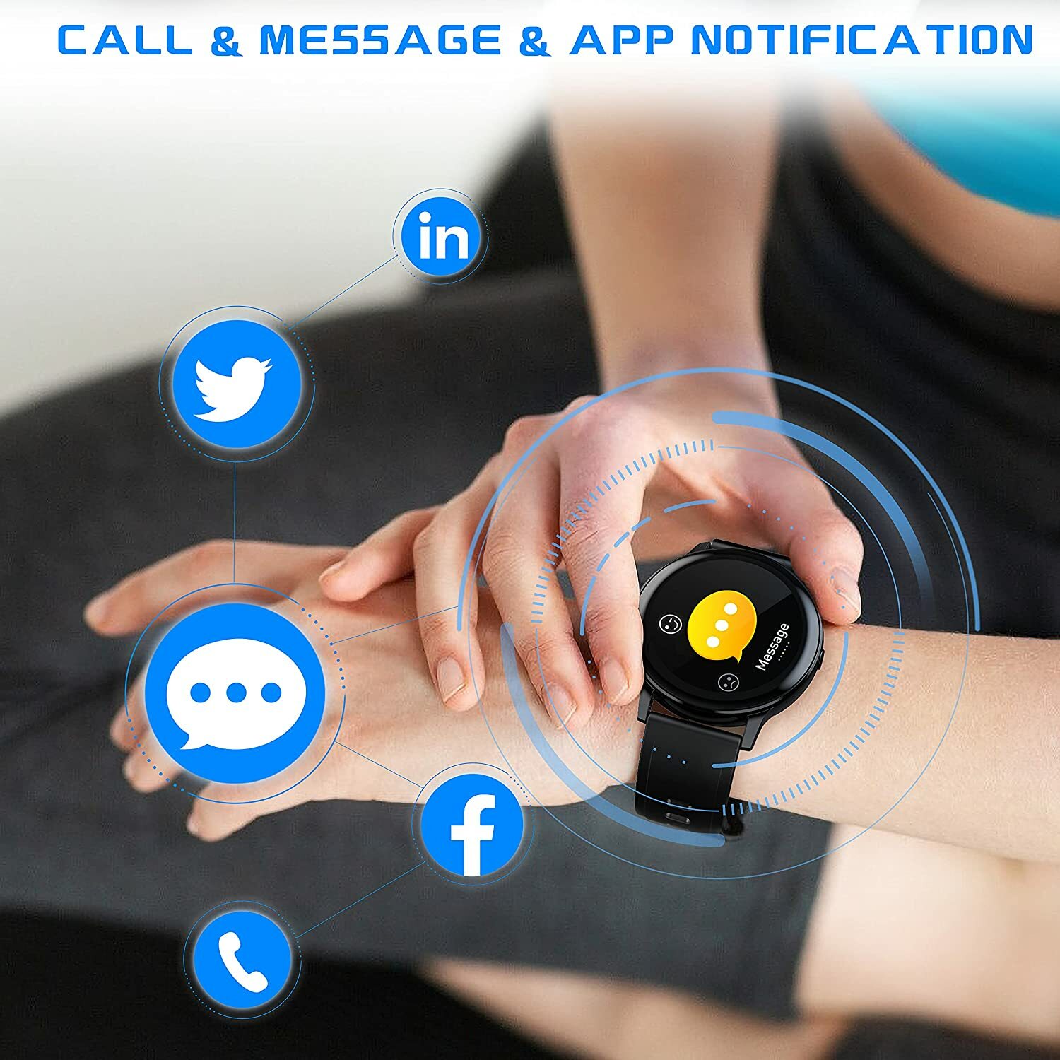 Smart Watch for Android & iPhone Men Women Heart Rate, Sleep, Blood Pressure