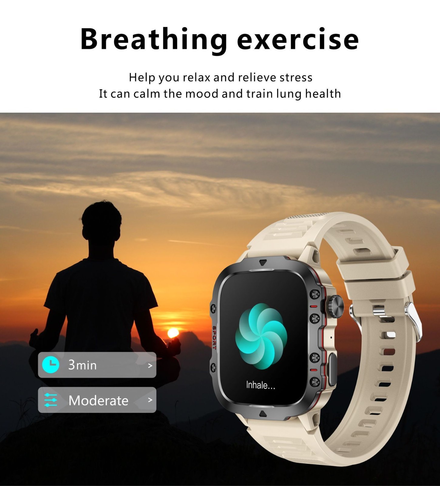 Smart Watch 1.96″ HD Waterproof Fitness Tracker Heart Rate Monitor Long Battery