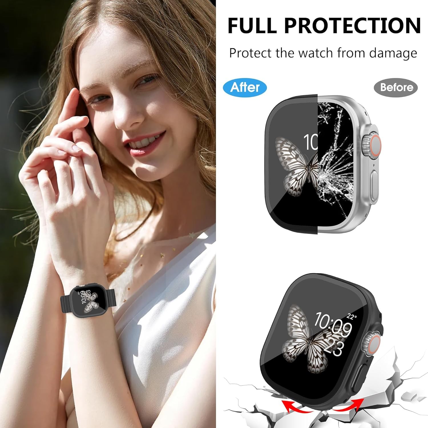 20 Pack Multi-Colored Case for Apple Watch Ultra 3/2/49mm with Glass Protector