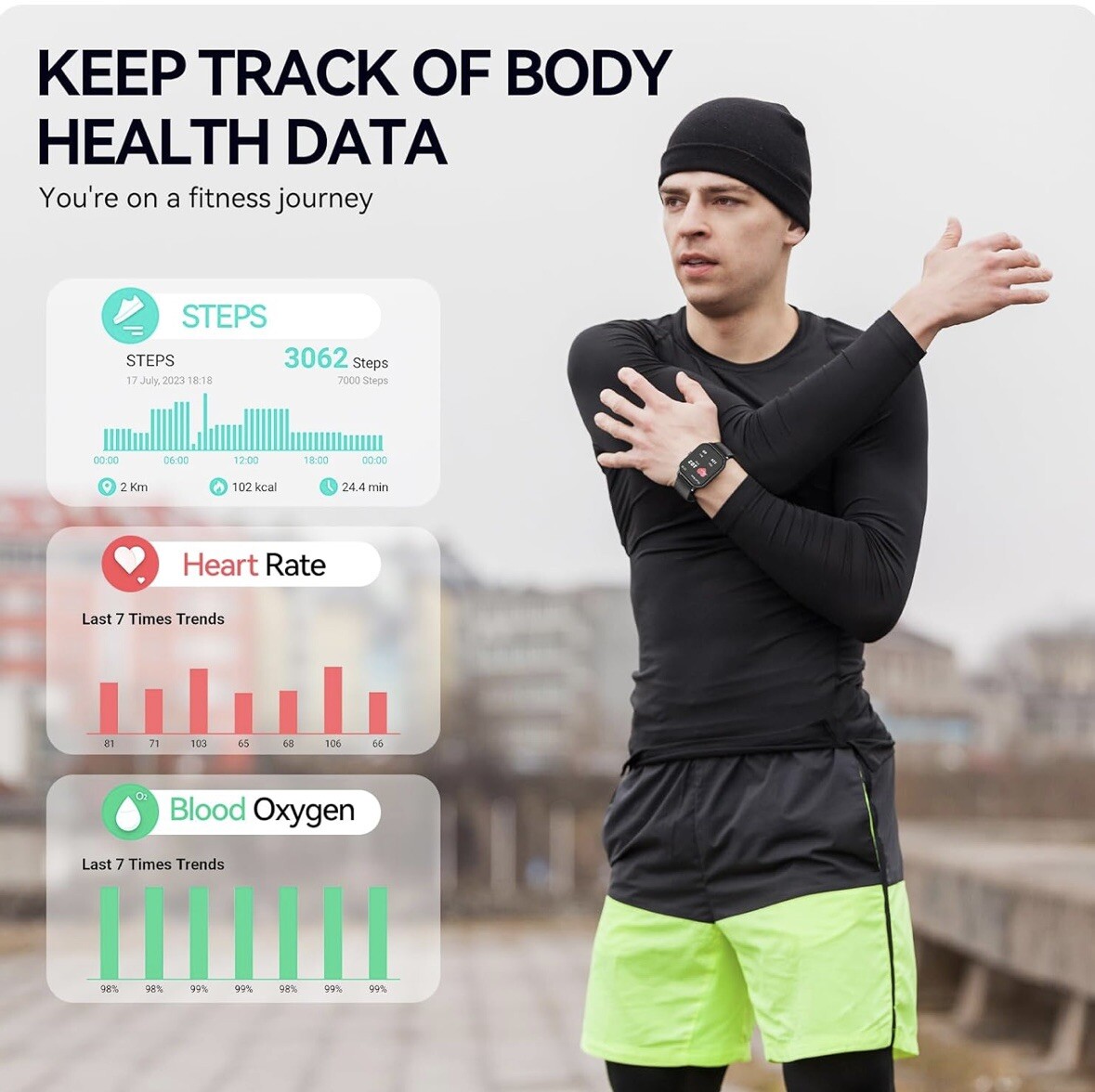 Smart Watch Waterproof 2.02” Activity Tracker and Smartwatches