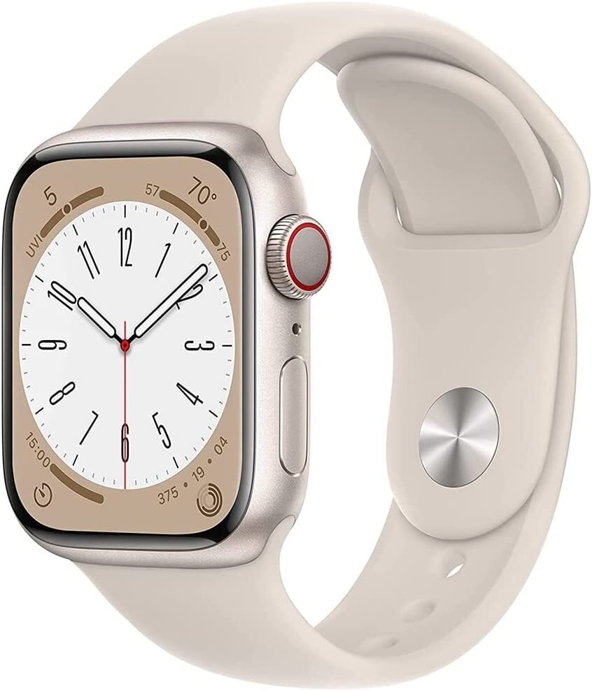 Apple Watch Series 8 GPS + LTE 41MM Starlight Aluminum Case Starlight Sport Band