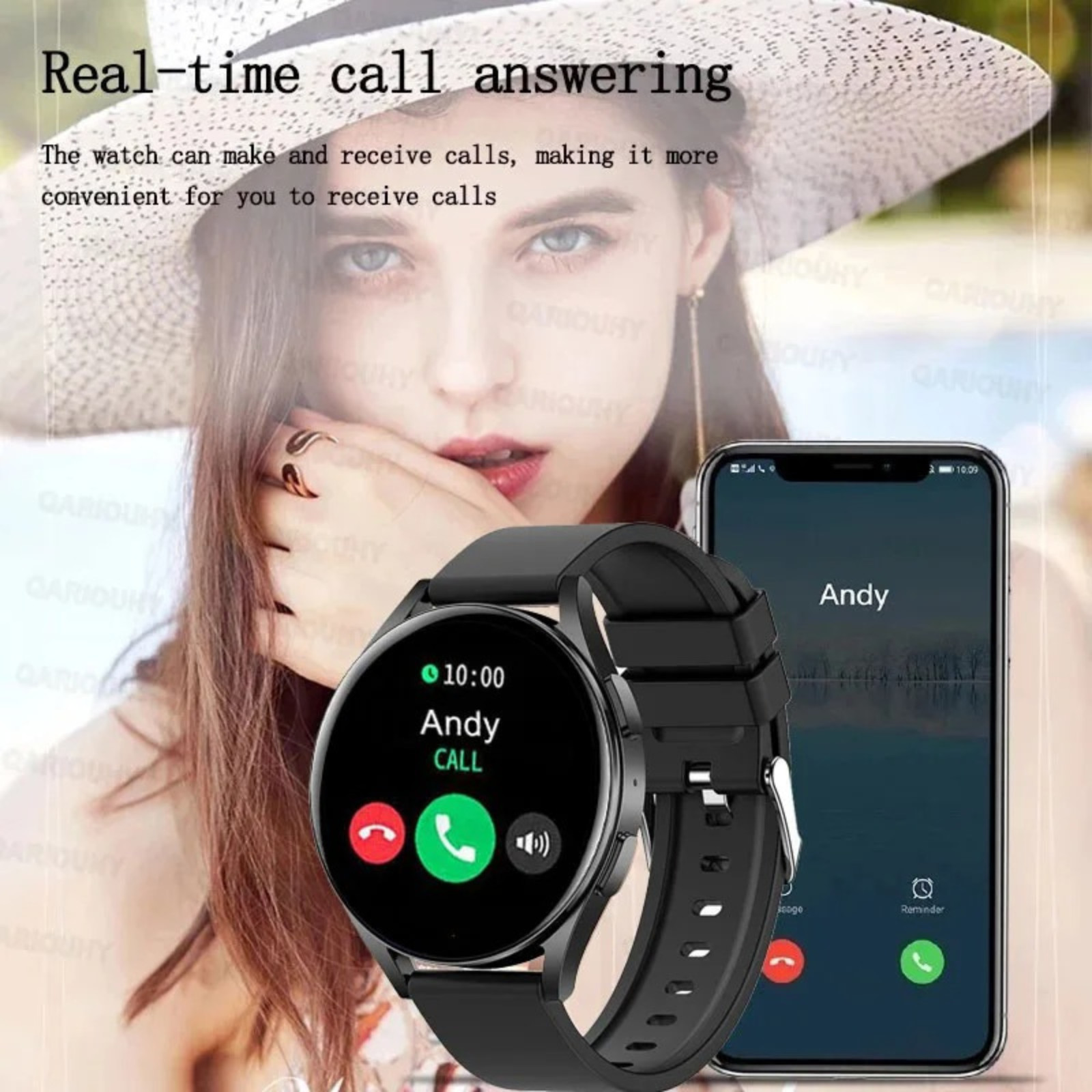 2024 Luxury Smart Watch BT Call Health IOS Android Sport Watch Business Watch