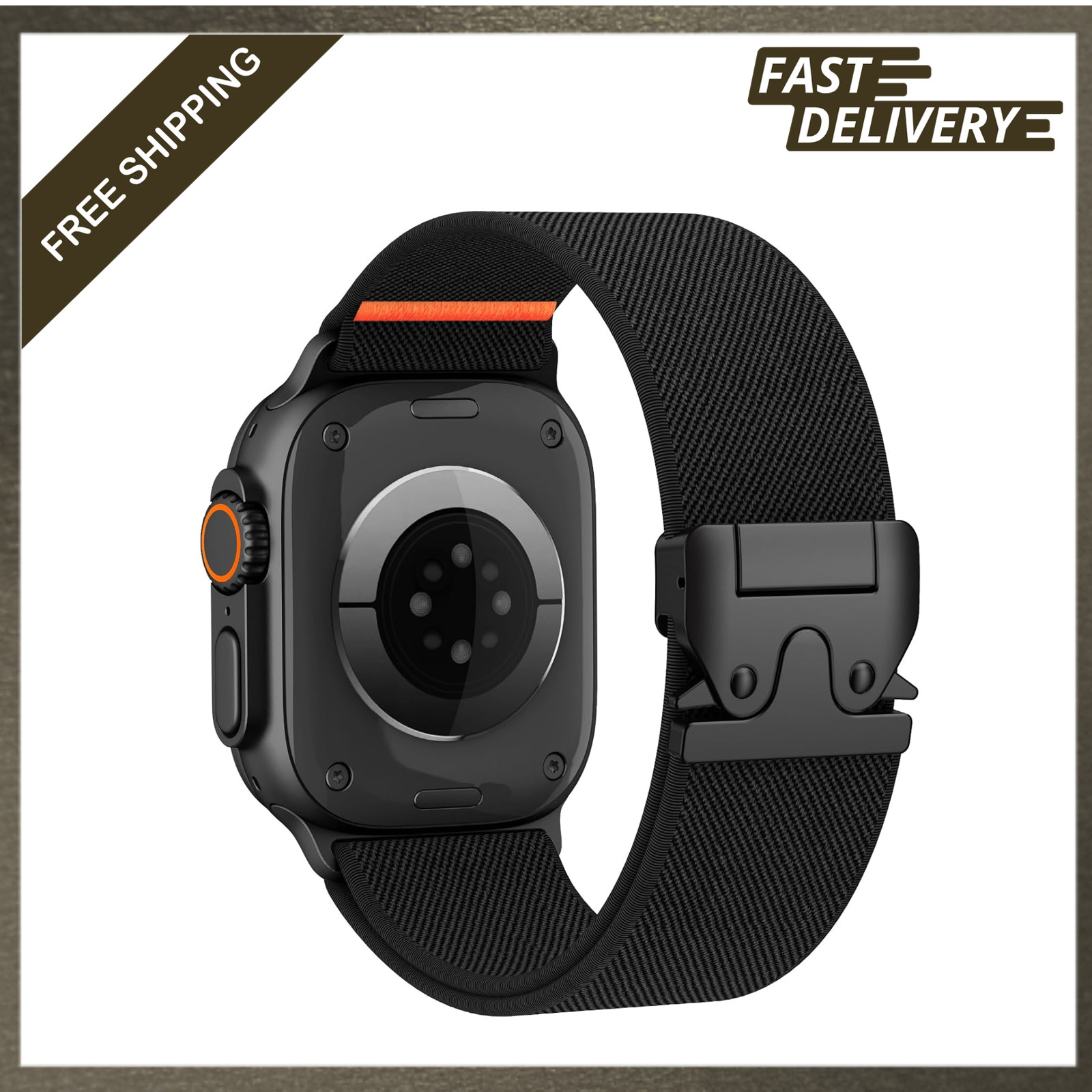 Elastic Sport Band for Apple Watch Ultra Series 2 / 3 Nylon Fit 45mm 49mm Men