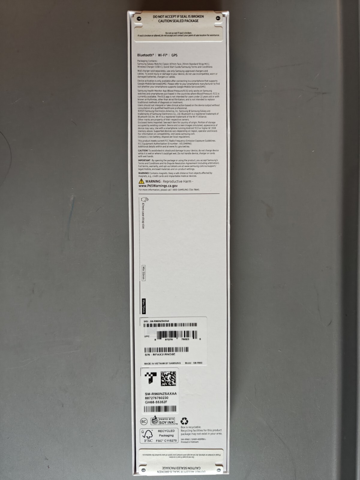 Samsung Galaxy Watch6 Classic SM-R960 47mm Stainless Steel Case with Hybrid Band
