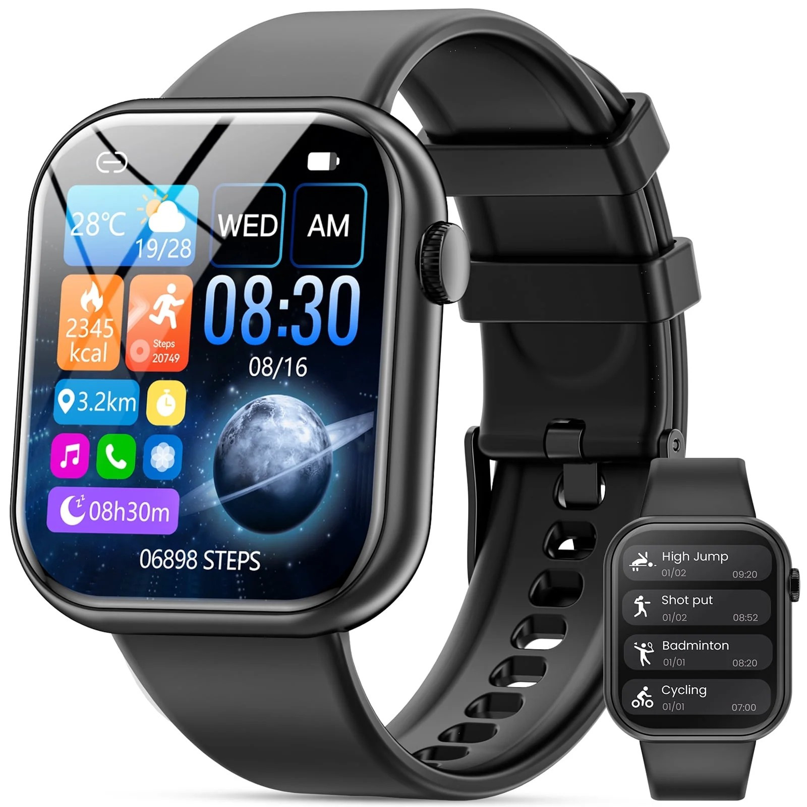 Mingdaln 1.85″ HD Men Women’s Smart watch – Answer Make Calls – 10 Days Standby