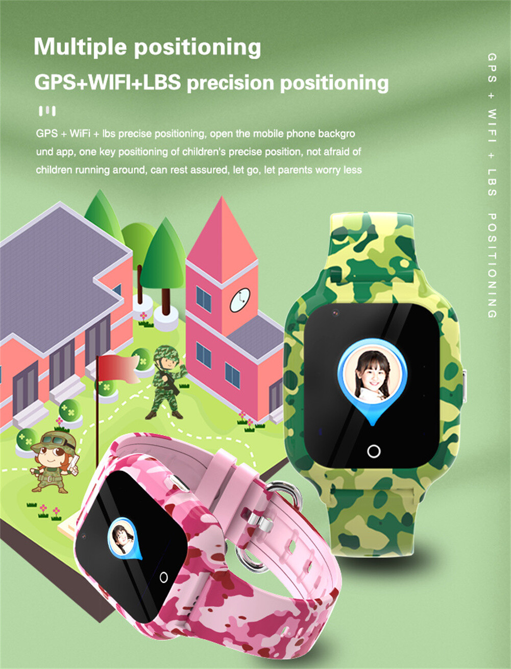 4G Smart Watch Kids Smart Digital Watch with Position Tracker Video Camera Call