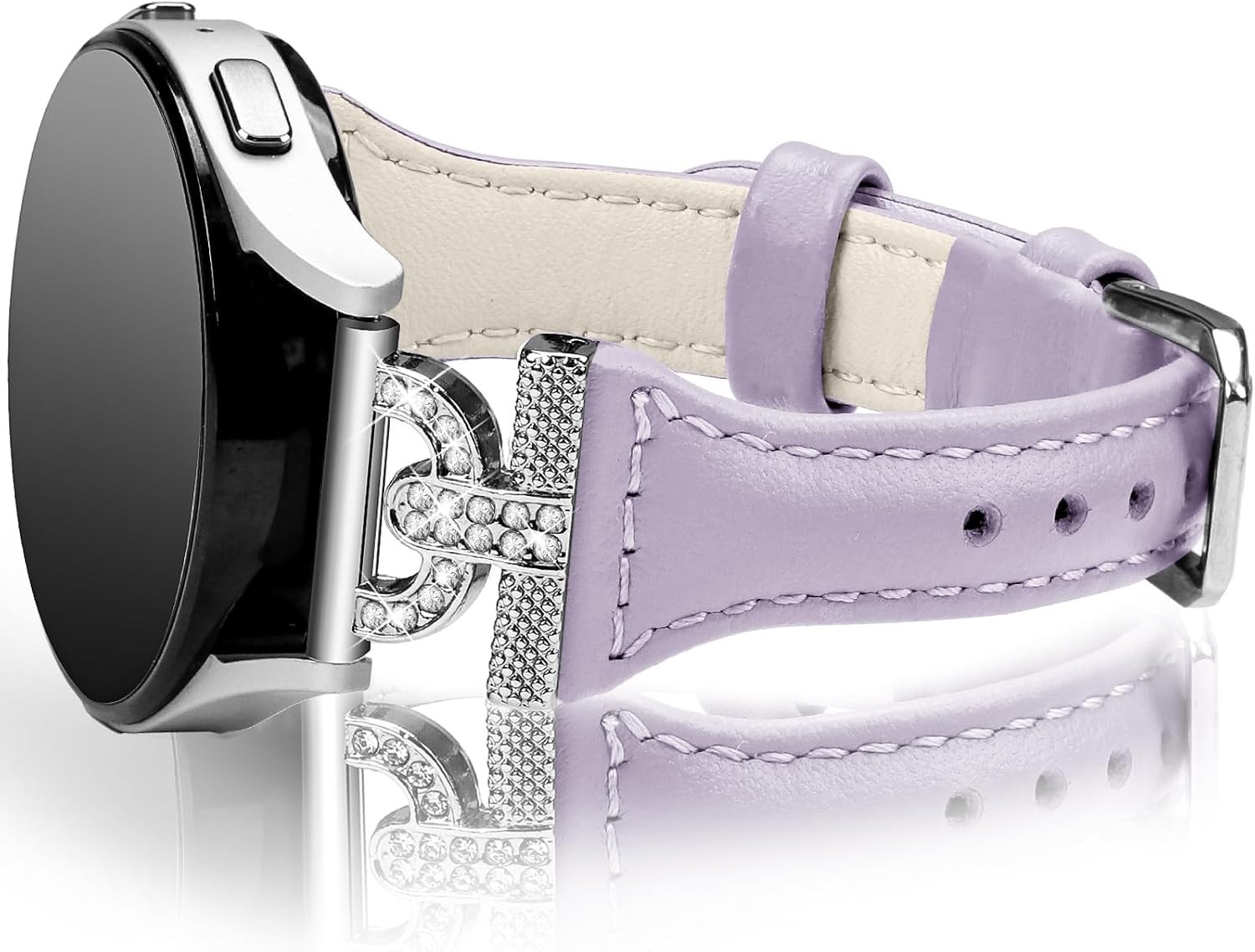 Genuine Leather Band for Samsung Galaxy Watch 7/6/5/4 40mm 44mm, Active2, 20mm