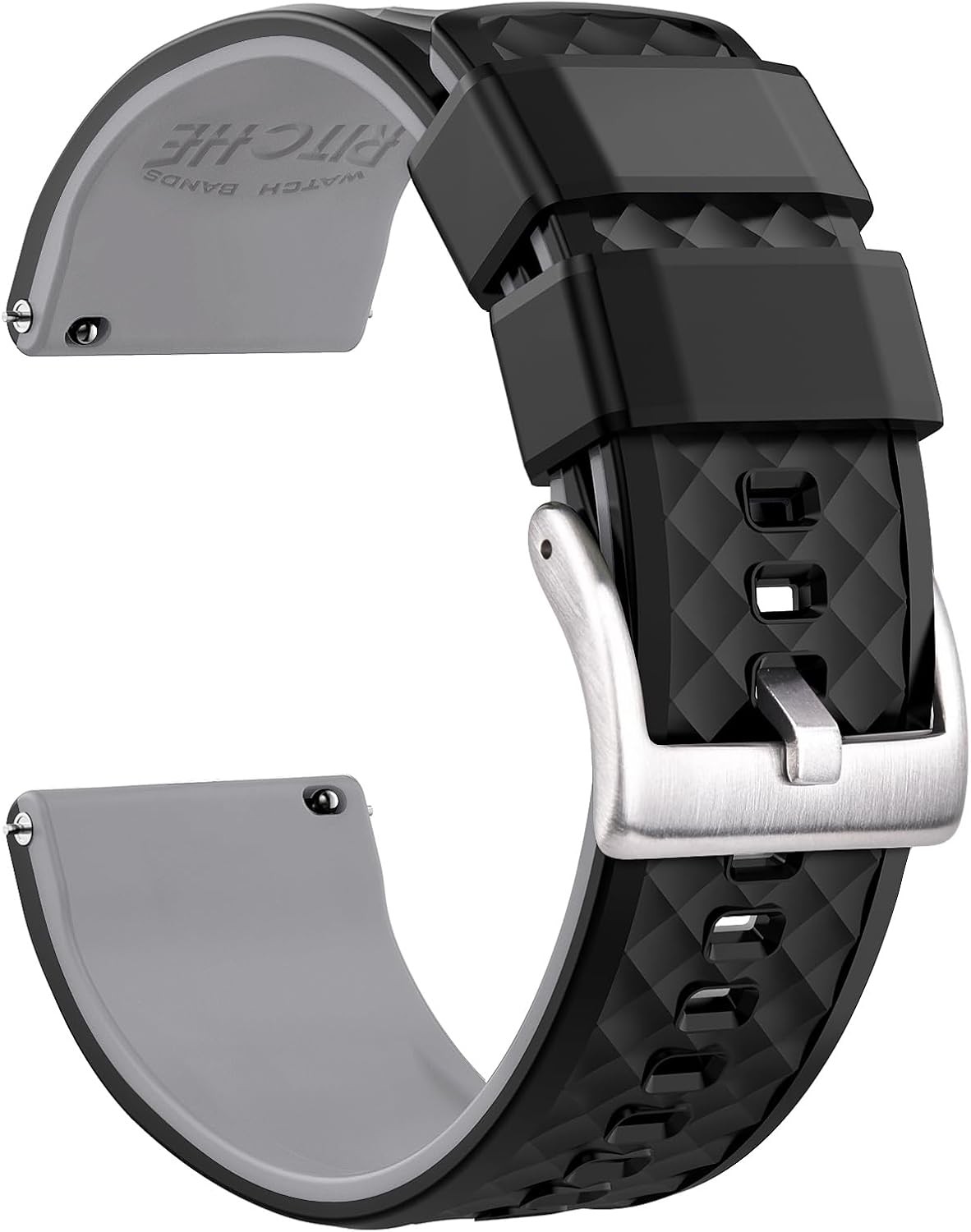Silicone Watch Bands 18mm 20mm 22mm 24mm Quick Release Rubber for Men