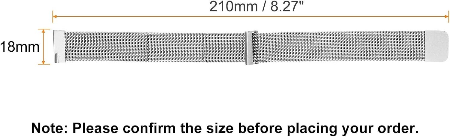 Stainless Steel Mesh Band for Men Women Quick Release Adjustable Magnetic Buckle
