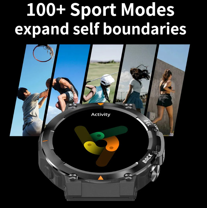 MAX18 Men Smartwatch AMOLED1.43inch Big Screen BT Calls Gesture Control AI Voice