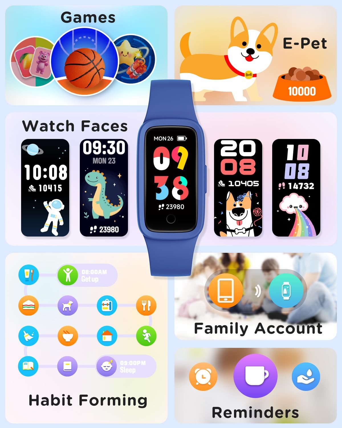 Vigor 3 Fitness Tracker , AMOLED Screen, No App No Needed, 3ATM Waterproof, H…