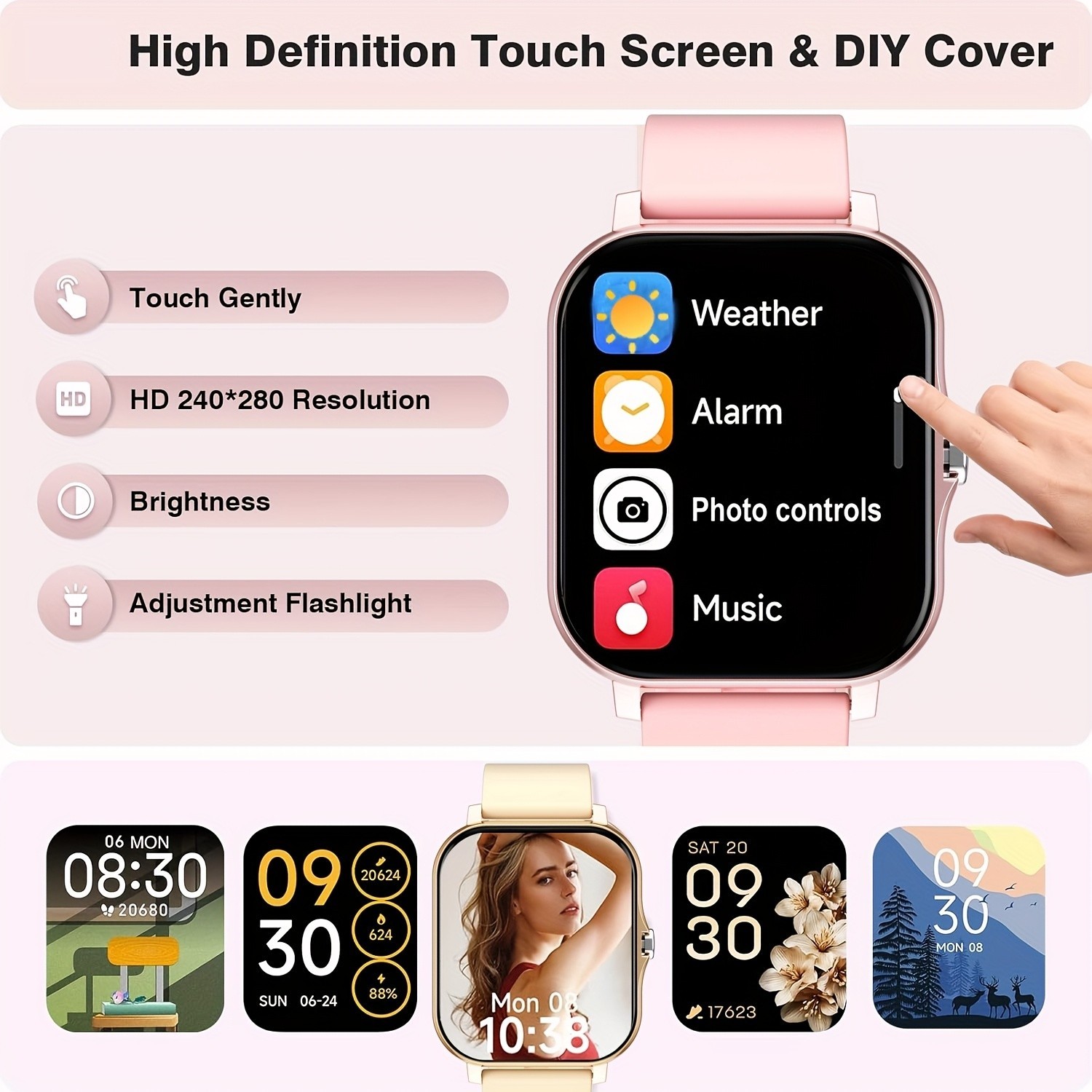 1.83” Smartwatch with Call, 100+ Sports Modes, Remote Camera, Ideal Gift Unisex
