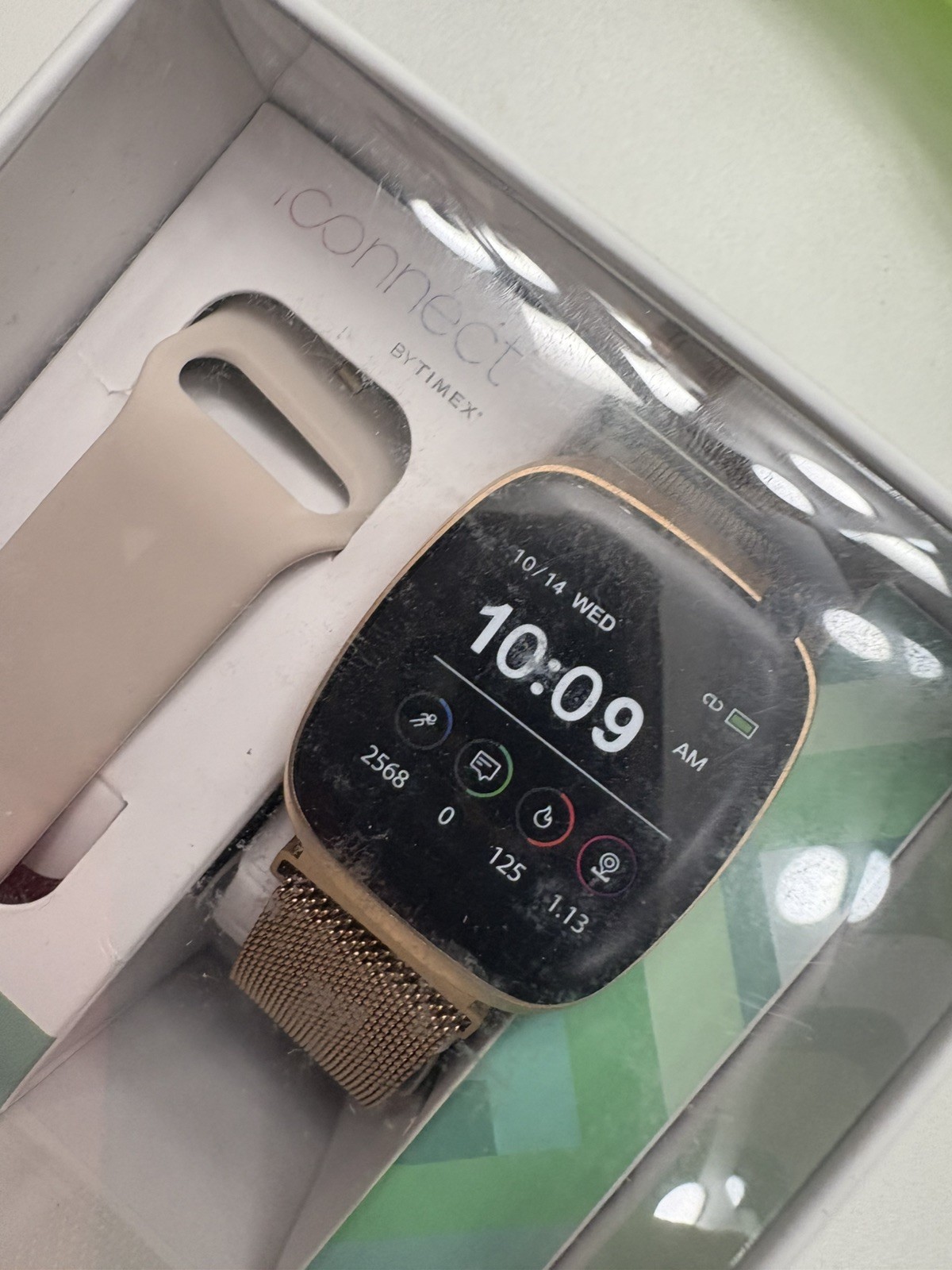iConnect by TIMEX Premium Active Gold Smartwatch TW5M39000 With Extra Band