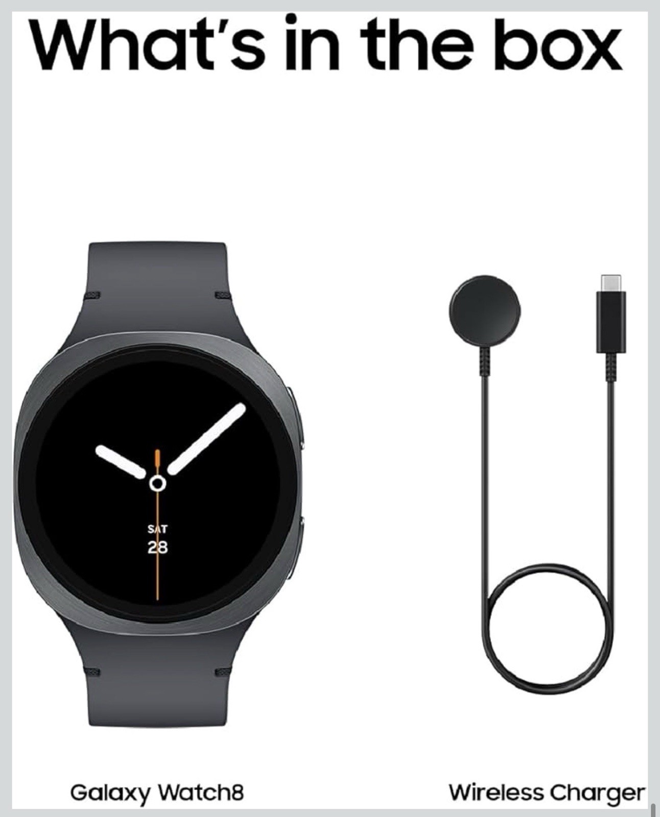 Black Samsung Galaxy Watch 8 40mm SM-L320 – Graphite – WiFi Bluetooth NEW SEALED